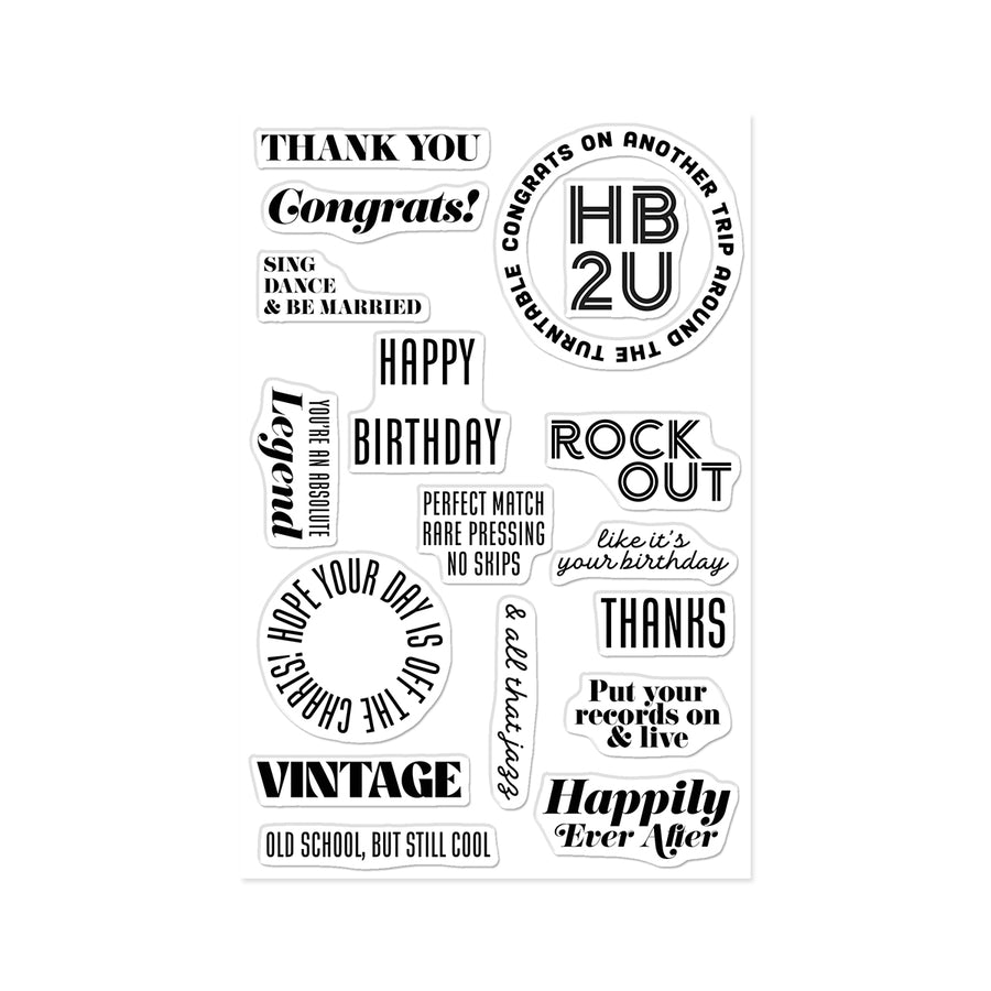 Hero Arts - Vintage Vinyl Stamp Set