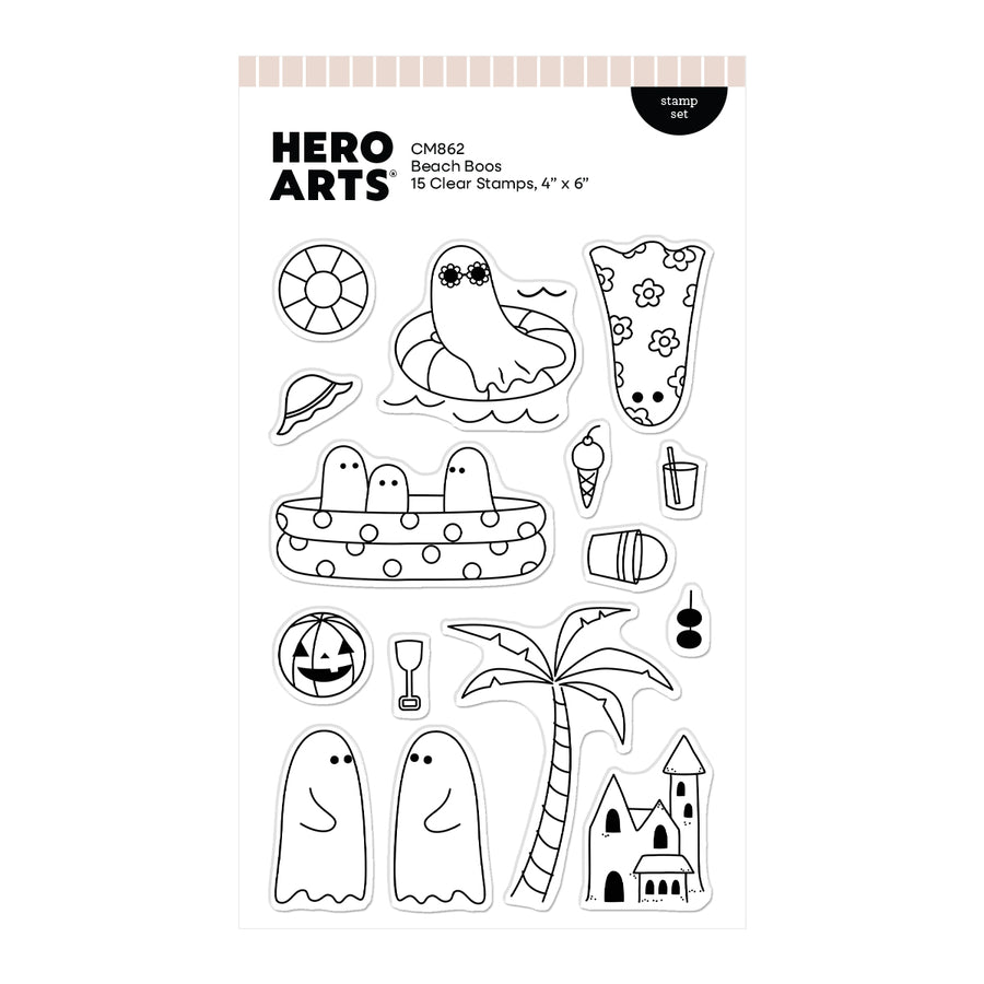 Hero Arts - Beach Boos Stamp Set