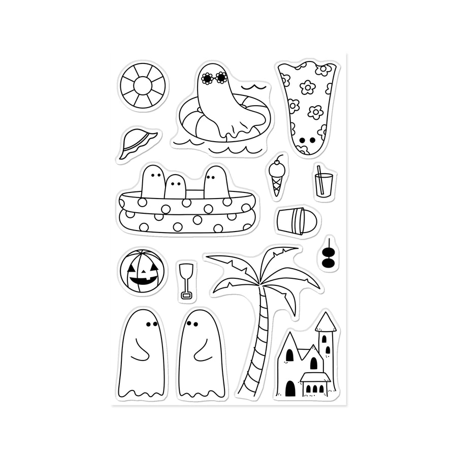 Hero Arts - Beach Boos Stamp Set