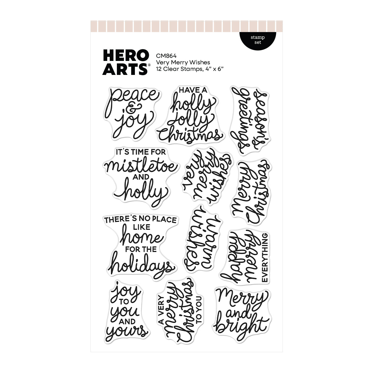Hero Arts - Very Merry Wishes Stamp Set