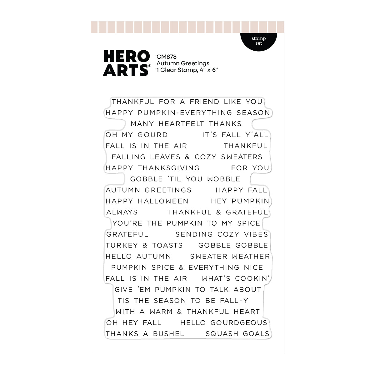 Hero Arts Autumn Greetings Clear Stamp Set