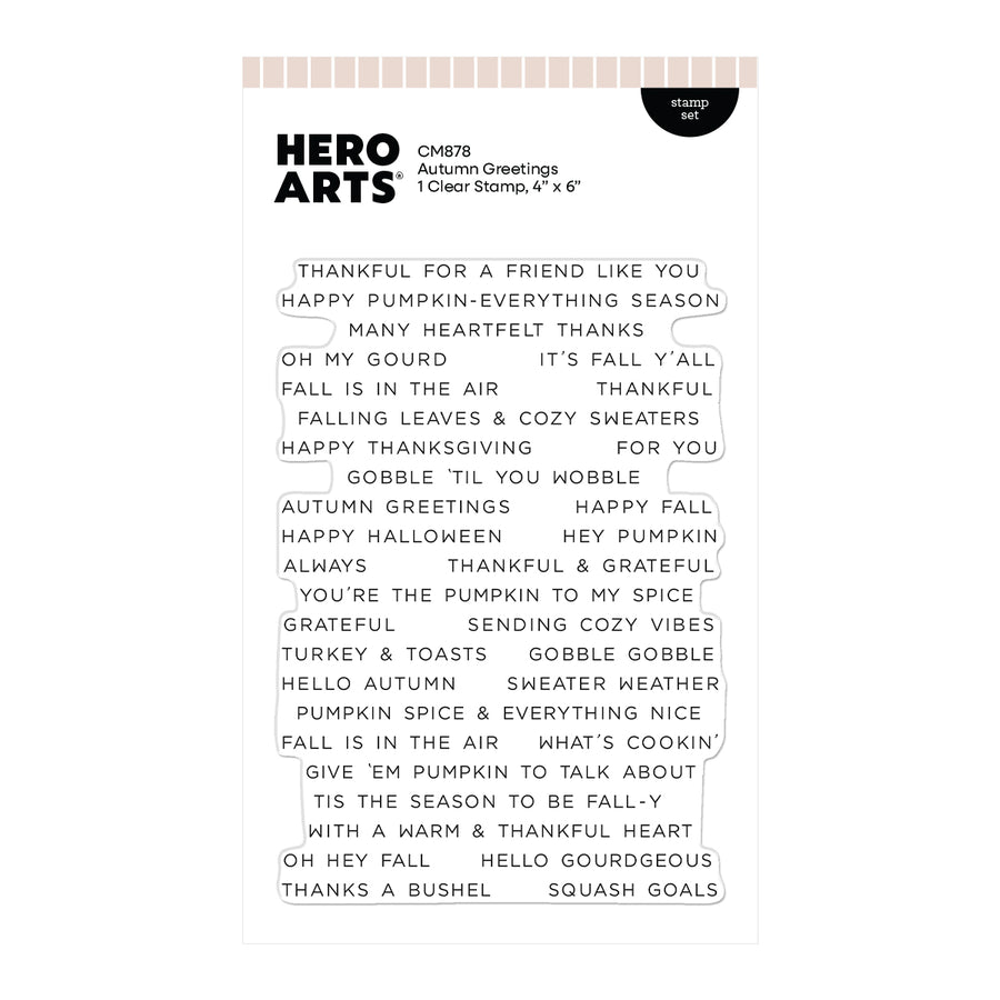 Hero Arts Autumn Greetings Clear Stamp Set
