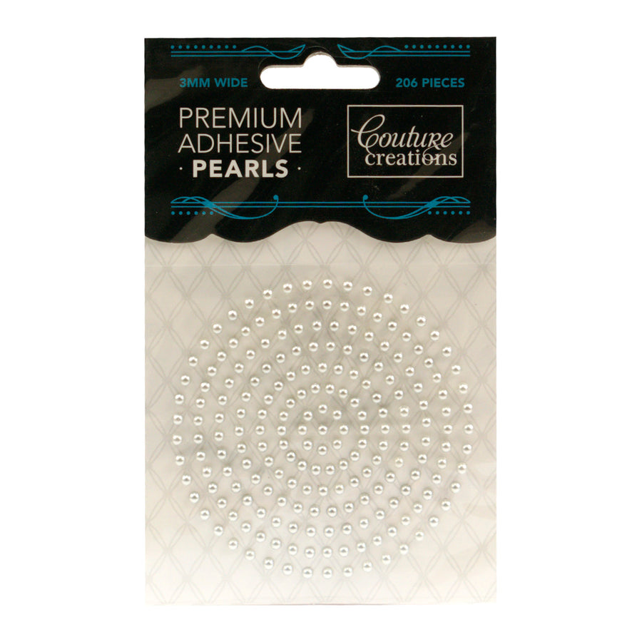 Couture Creations - Adhesive Pearls - Stunning Silver