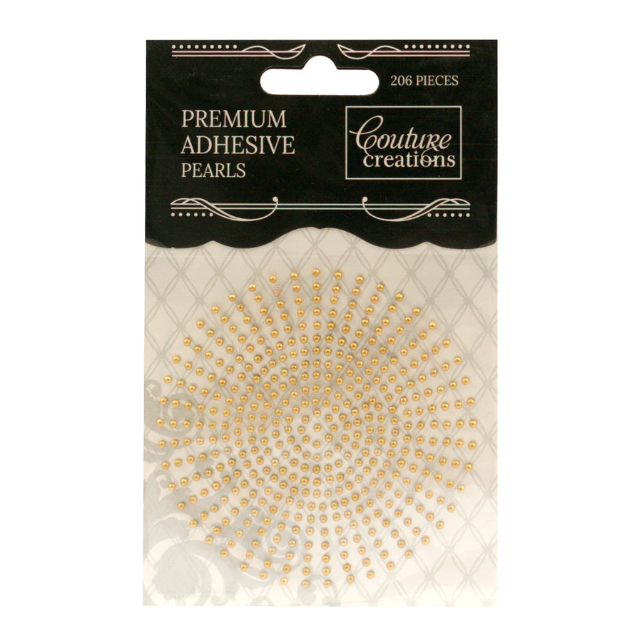 Couture Creations - Adhesive Pearls - Deep Gold