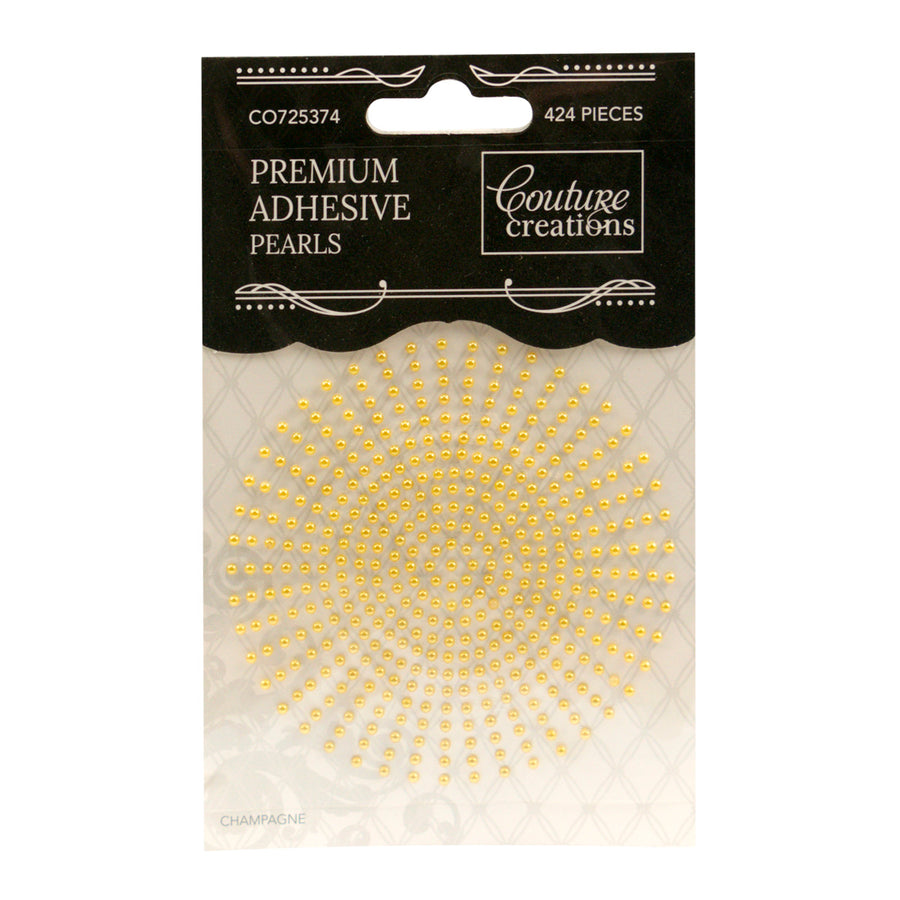 Couture Creations - Adhesive Pearls - Champagne