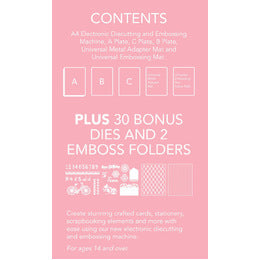 Couture Creations - GoPower & Emboss Machine AU *PINK* - includes 30 dies & 2 embossing folders