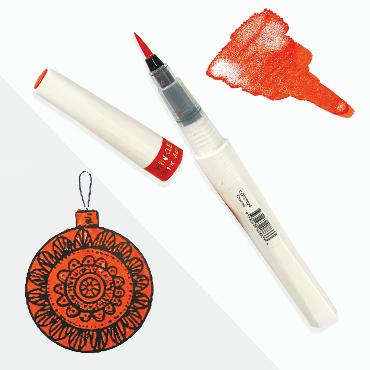 Couture Creations - Winkles Glitter Markers - Orange
