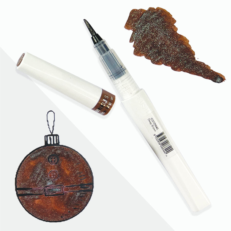 Couture Creations - Winkles Glitter Markers - Deep Brown