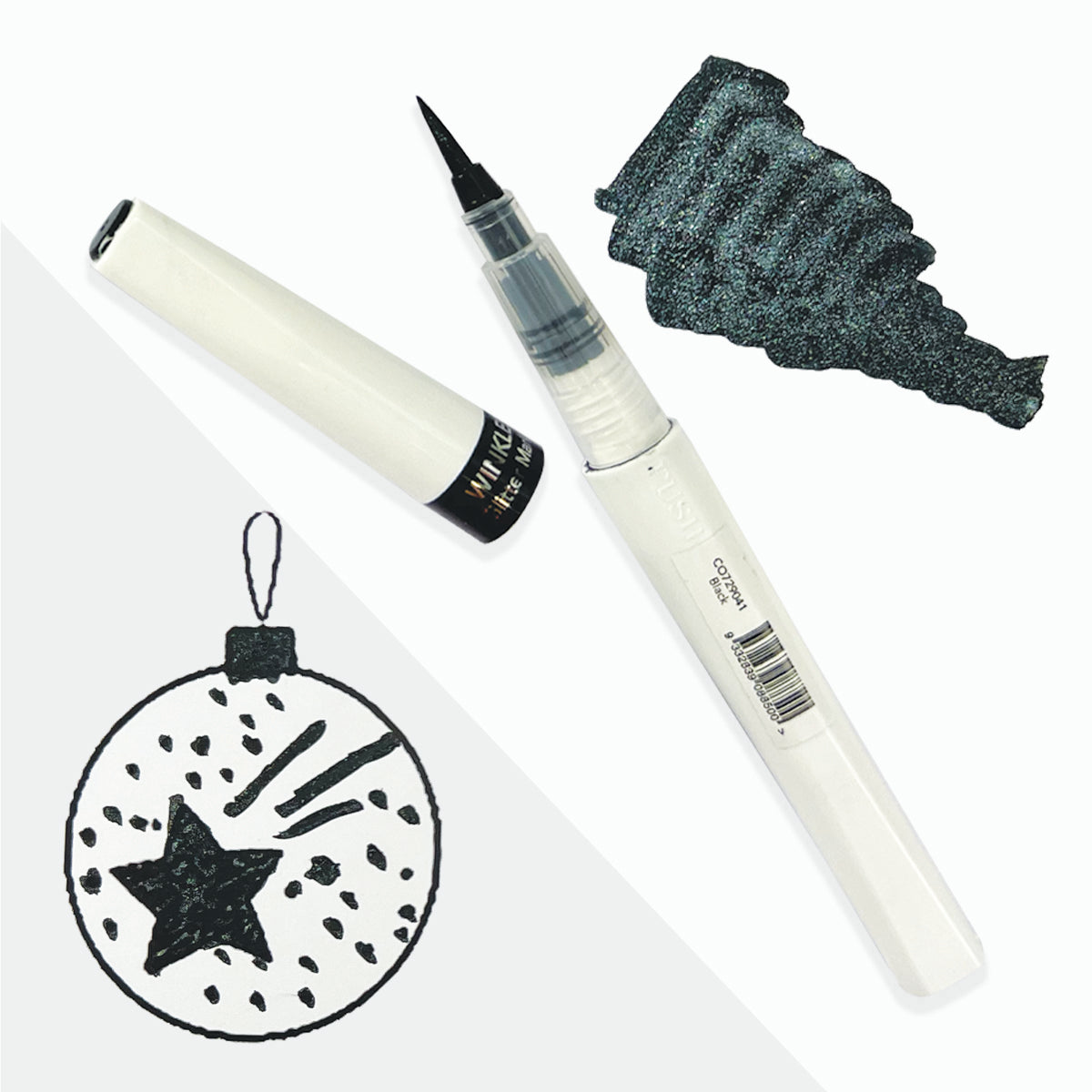 Couture Creations - Winkles Glitter Markers - Black