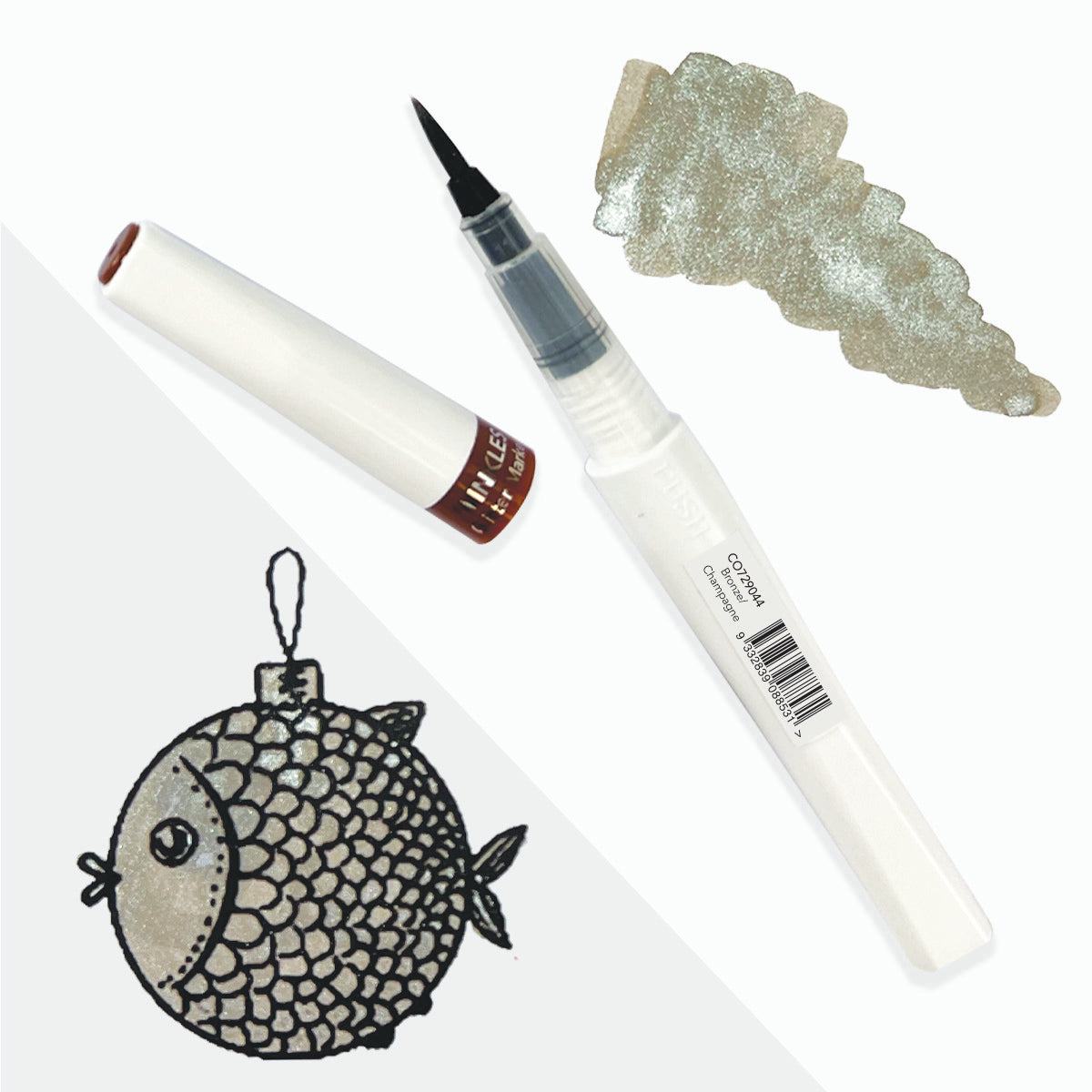 Couture Creations - Winkles Glitter Markers - Bronze/Champagne