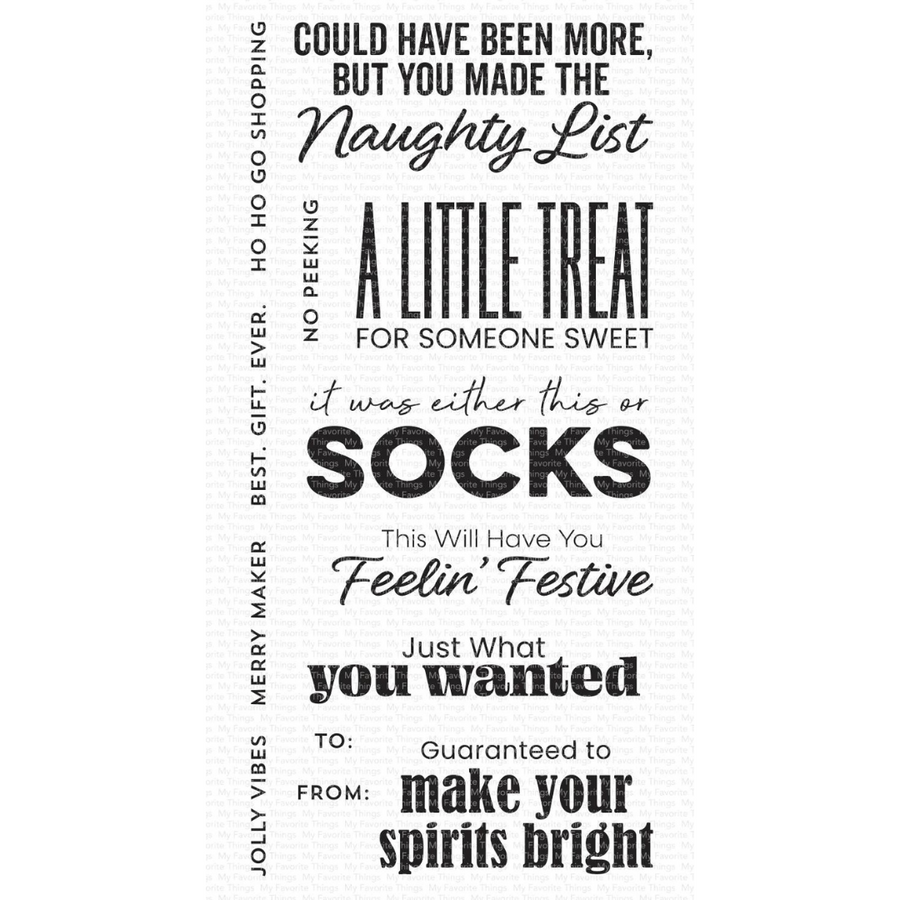 My Favorite Things Christmas Cash Tags Stamps