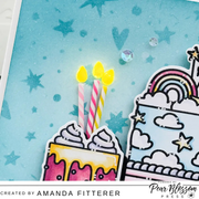 Pear Blossom Press - HAI Candle Flame Gems (0.8 oz pack) yellow plastic flame shaped gems, assorted sizes