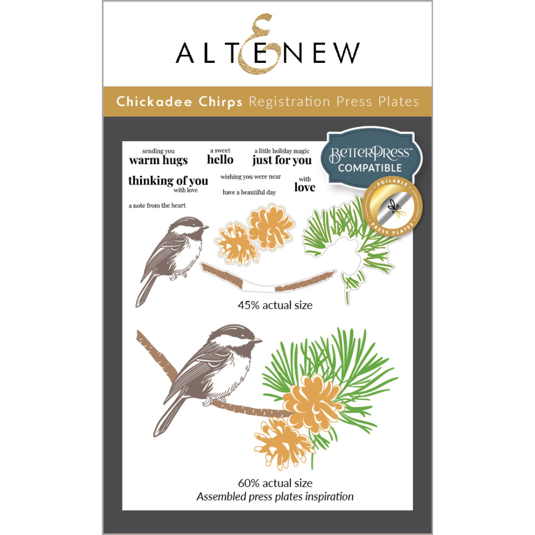 Altenew - Chickadee Chirps Registration Press Plates