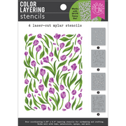 Hero Arts - Color Layering Tulip Pattern Stencils