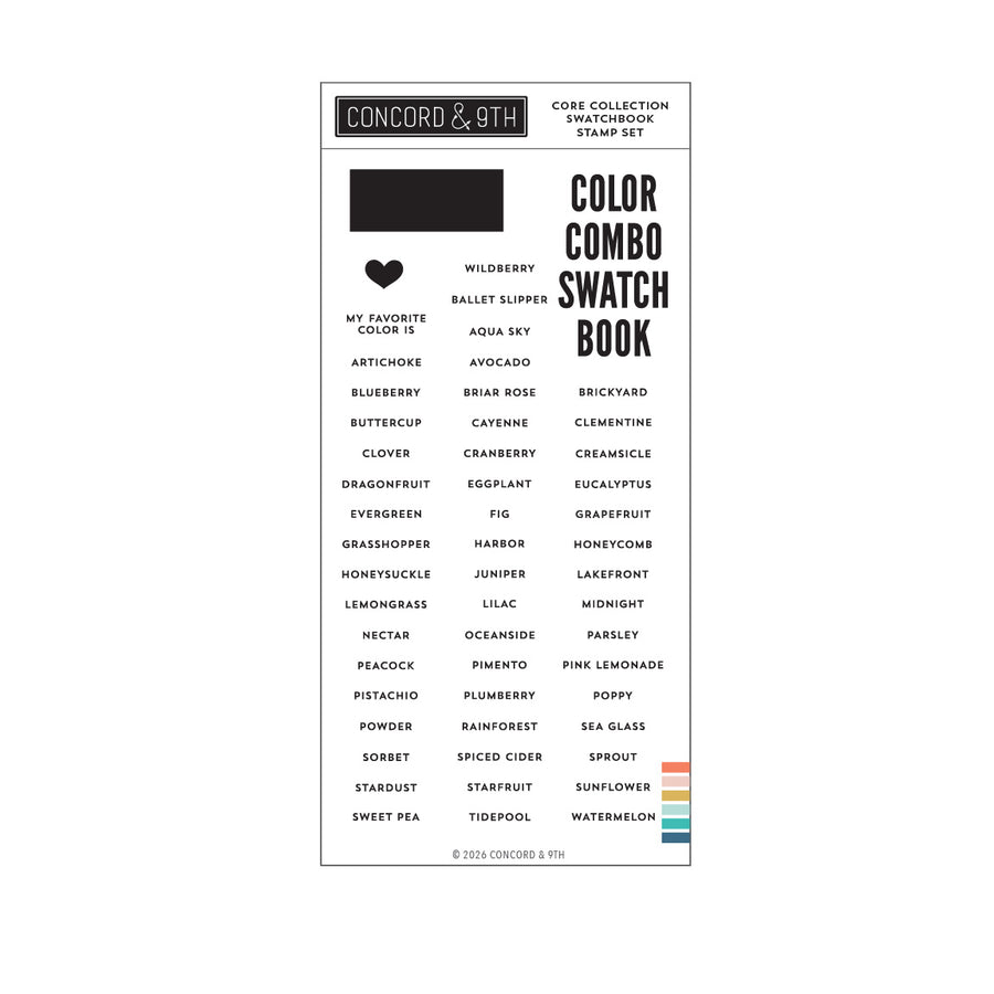 Concord & 9th - Core Collection Swatchbook Stamp Set