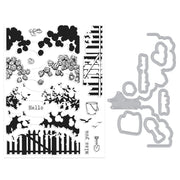 Hero Arts - Coastal Blooms HeroScape Stamp & Cut Set from the Seaside Blooms Collection