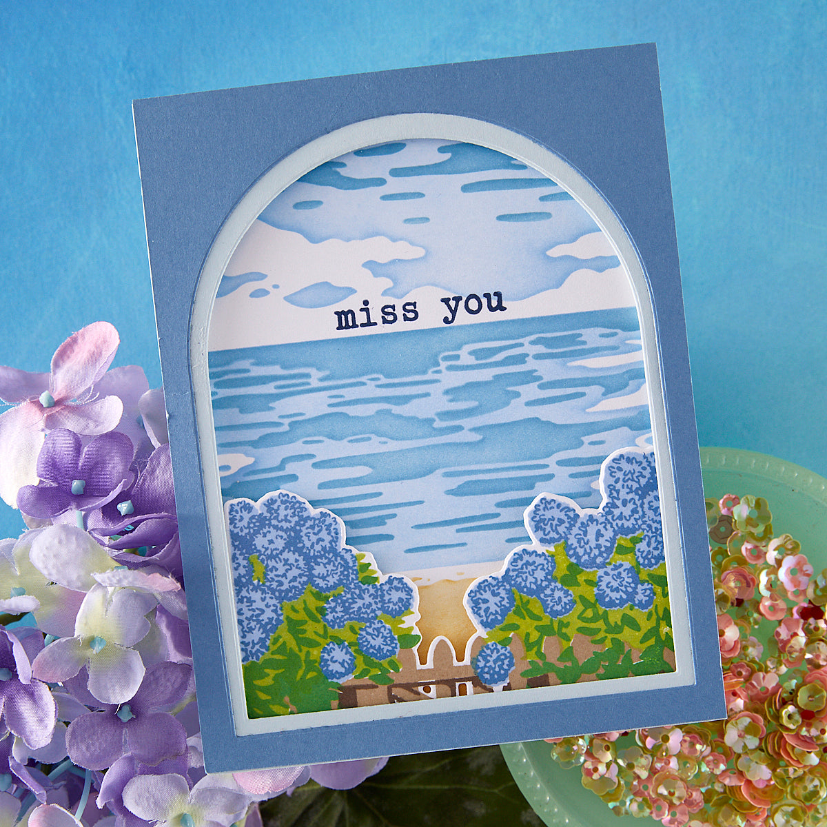 Hero Arts - Coastal Blooms HeroScape Clear Stamps from the Seaside Blooms Collection