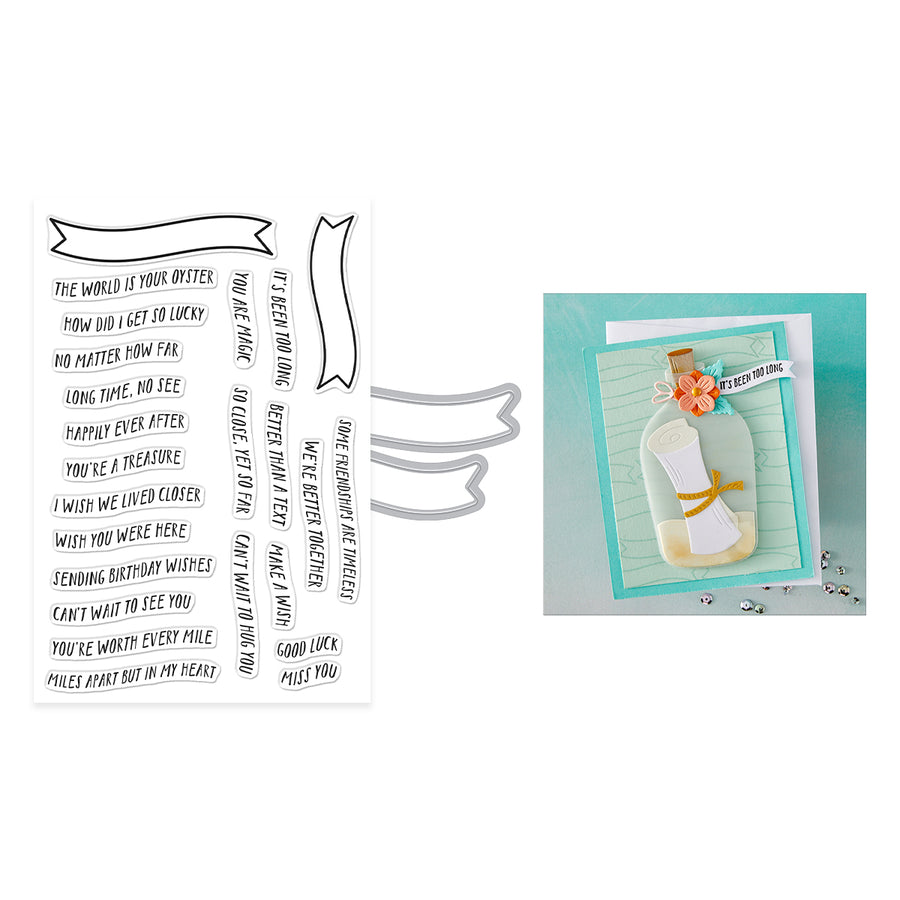 Hero Arts - Banner Days Stamp & Cut Set from the Summer by The Shore Collection