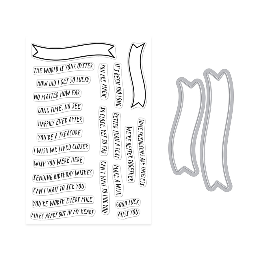 Hero Arts - Banner Days Stamp & Cut Set from the Summer by The Shore Collection