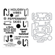 Hero Arts - A Little Merri-Mint Stamp & Cut Set from the Candy Cane Season Collection