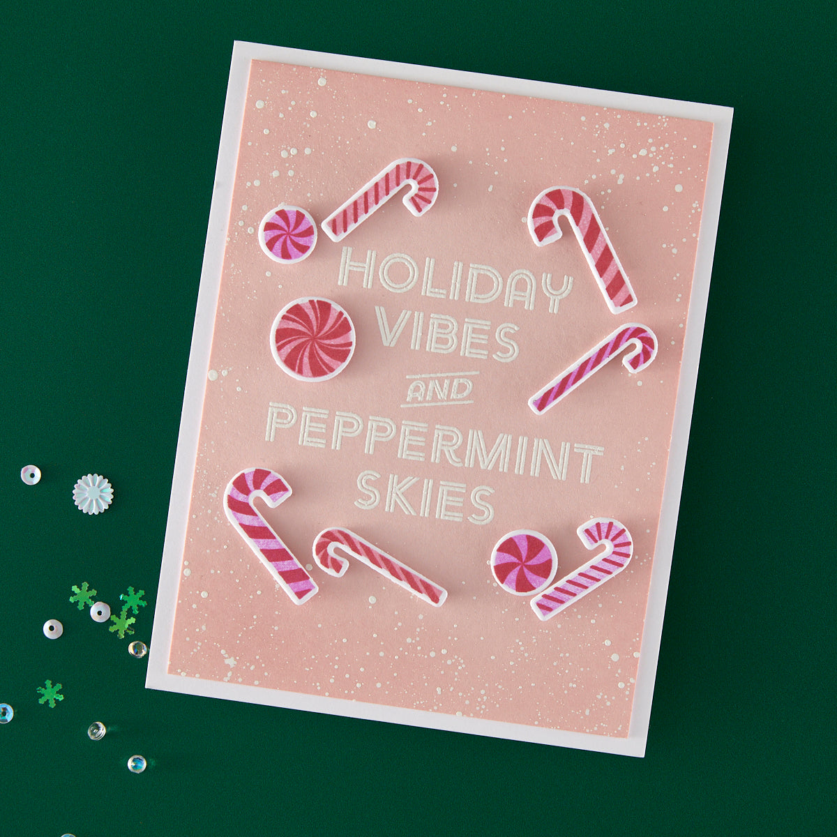 Hero Arts - A Little Merri-Mint Stamp & Cut Set from the Candy Cane Season Collection