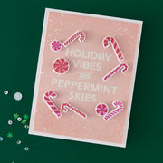 Hero Arts - A Little Merri-Mint Clear Stamps from the Candy Cane Season Collection