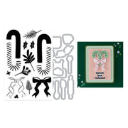 Hero Arts - Candy Cane Swag Stamp & Cut Set from the Candy Cane Season Collection