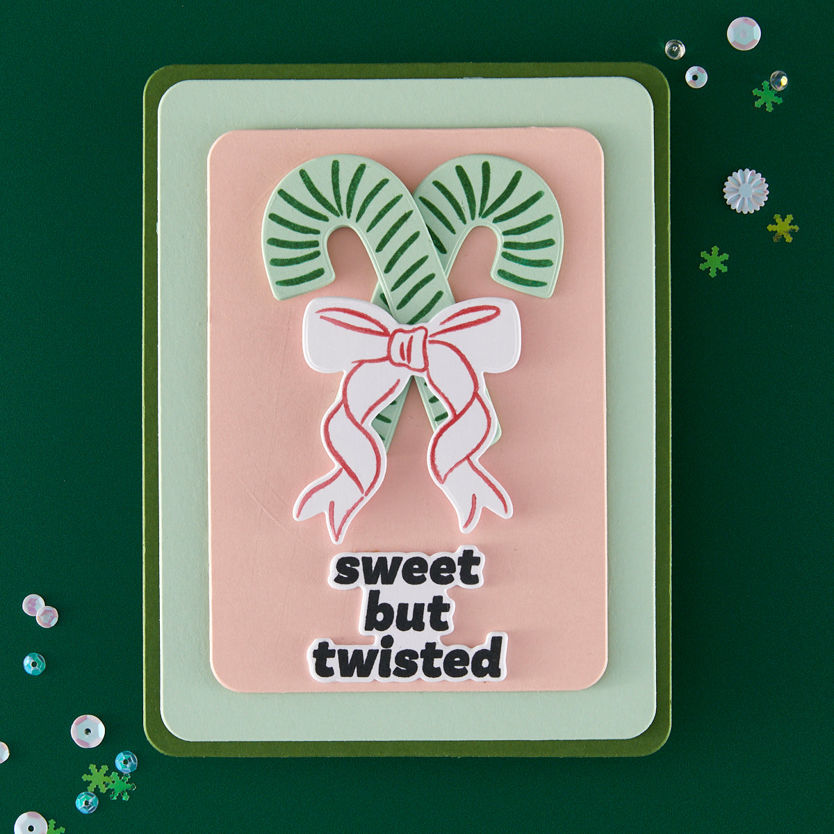 Hero Arts - Candy Cane Swag Clear Stamps from the Candy Cane Season Collection