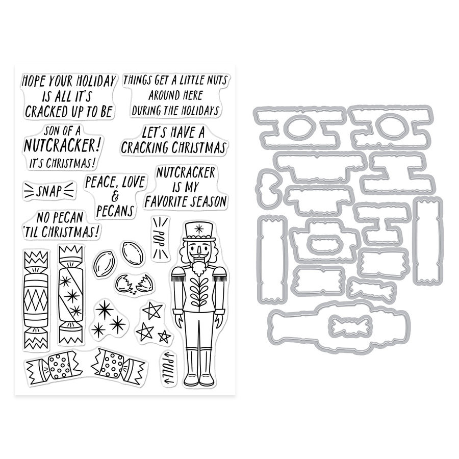 Hero Arts - A Little Nuts Stamp & Cut Set from the Crackin' Christmas Collection