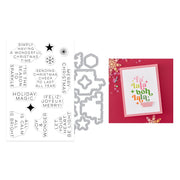 Hero Arts - Modern Holiday Greetings Stamp & Cut Set from the Very Merry Collection