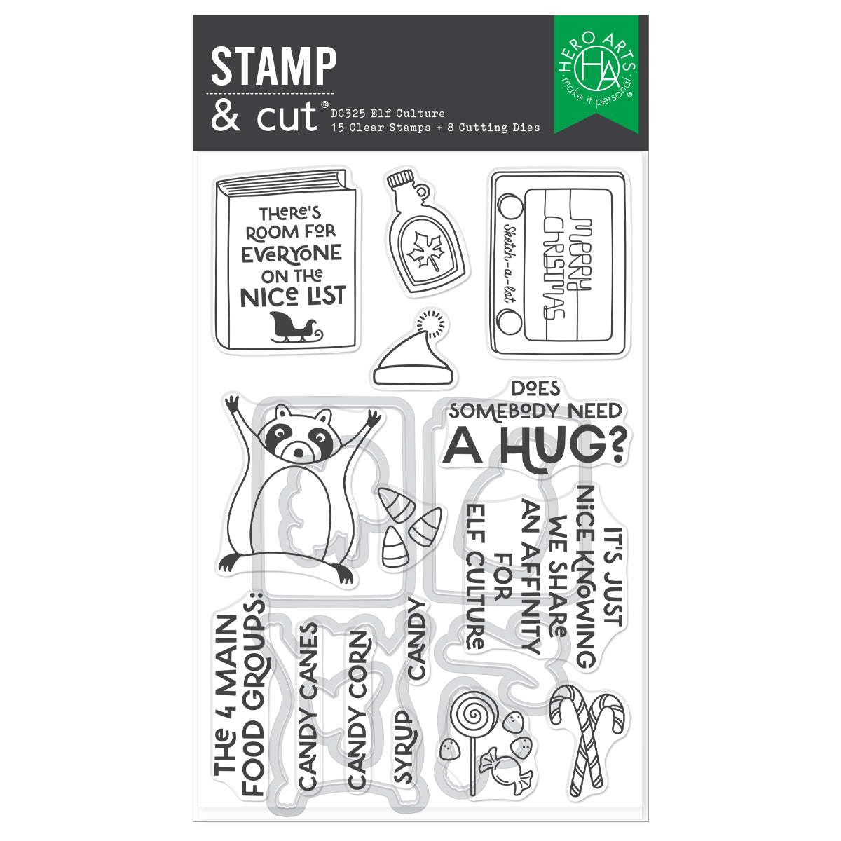 Hero Arts - Elf Culture Stamp & Cut Set from the Yule Fuel Collection
