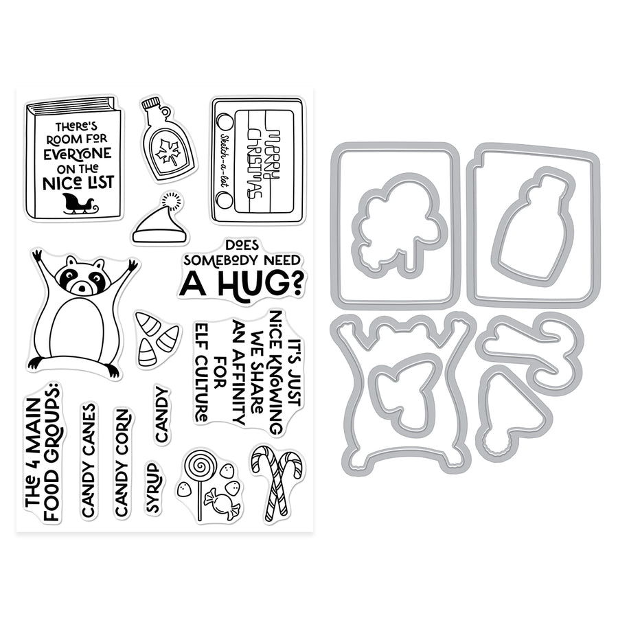 Hero Arts - Elf Culture Stamp & Cut Set from the Yule Fuel Collection