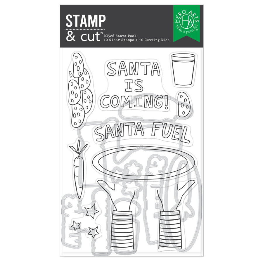 Hero Arts - Santa Fuel Stamp & Cut Set from the Yule Fuel Collection