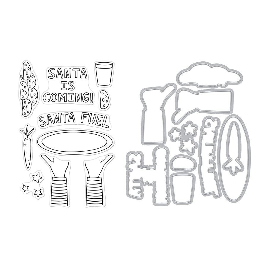 Hero Arts - Santa Fuel Stamp & Cut Set from the Yule Fuel Collection