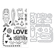 Hero Arts - Partners In Brine Stamp & Cut Set