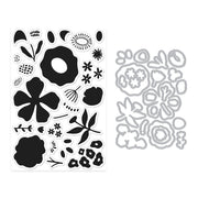 Hero Arts - Abstract Floral Stamp & Cut 