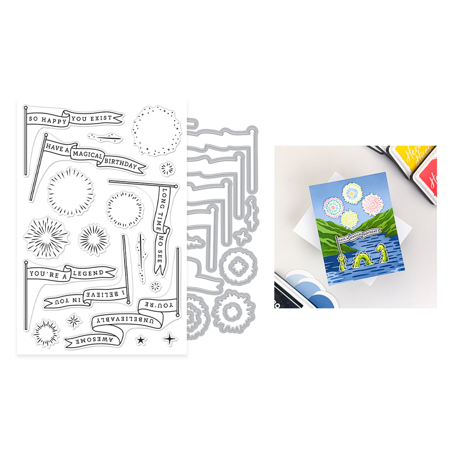Hero Arts - Unbelievably Awesome Banners Stamp & Cut