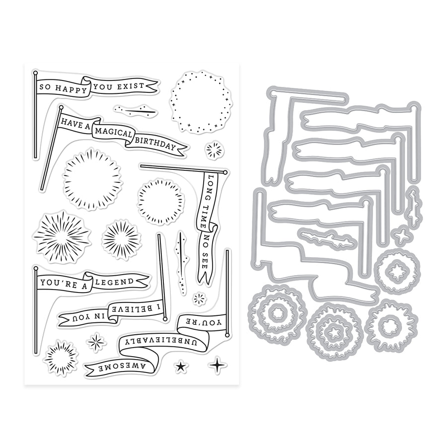 Hero Arts - Unbelievably Awesome Banners Stamp & Cut