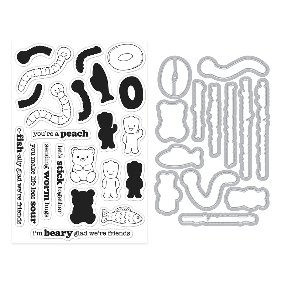 Hero Arts - Let's Stick Together Stamp & Cut by Hero Arts + Carly Tee
