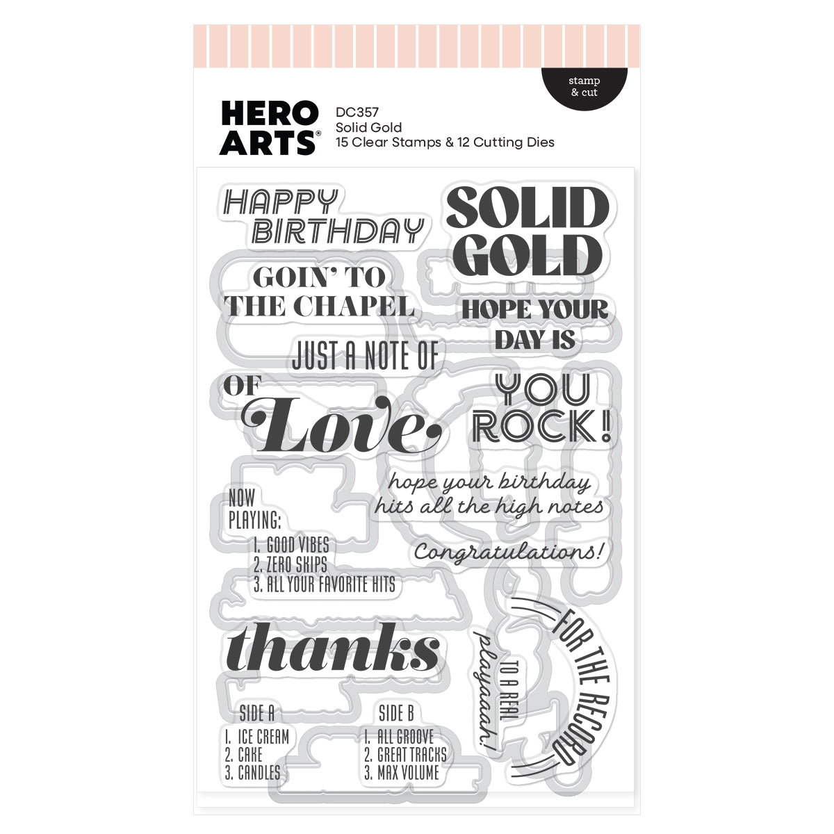 Hero Arts - Solid Gold Stamp & Cut