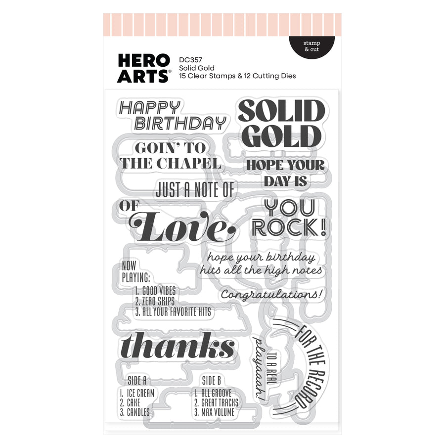 Hero Arts - Solid Gold Stamp & Cut