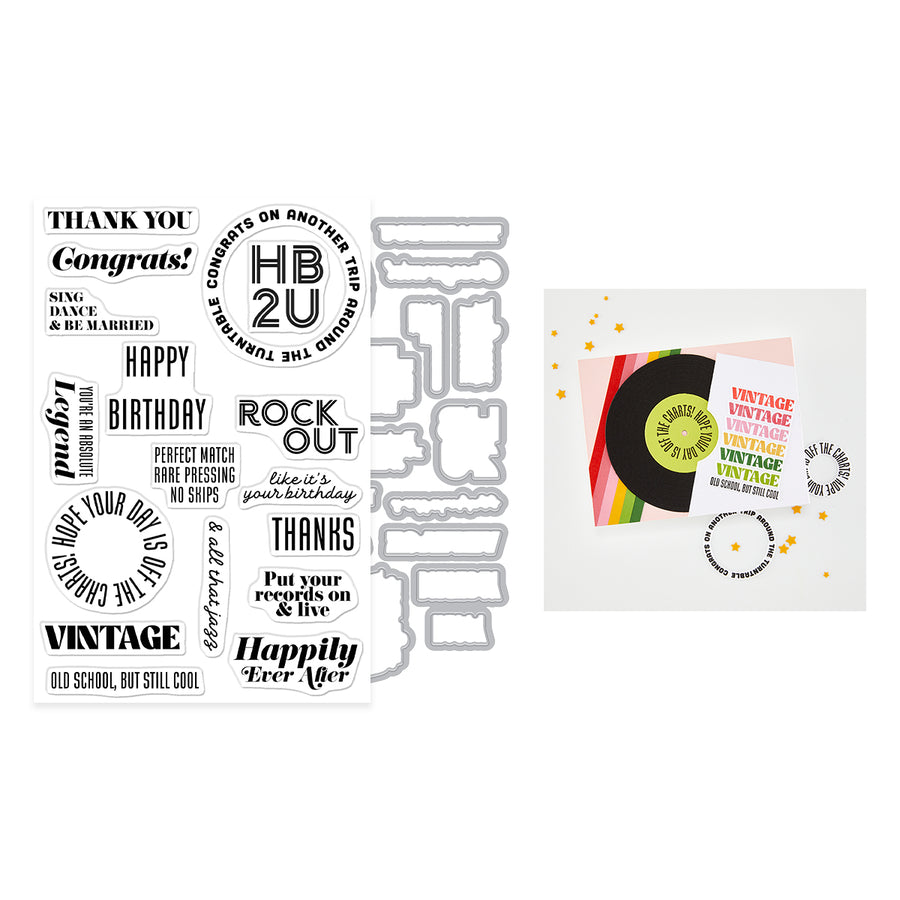 Hero Arts - Vintage Vinyl Stamp & Cut