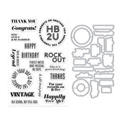 Hero Arts - Vintage Vinyl Stamp & Cut