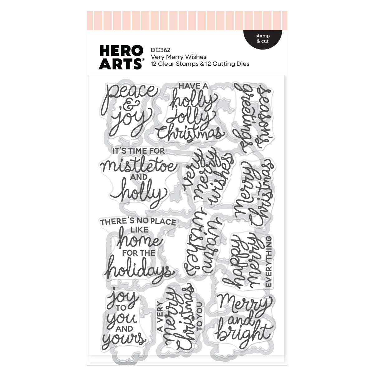 Hero Arts - Very Merry Wishes Stamp & Cut