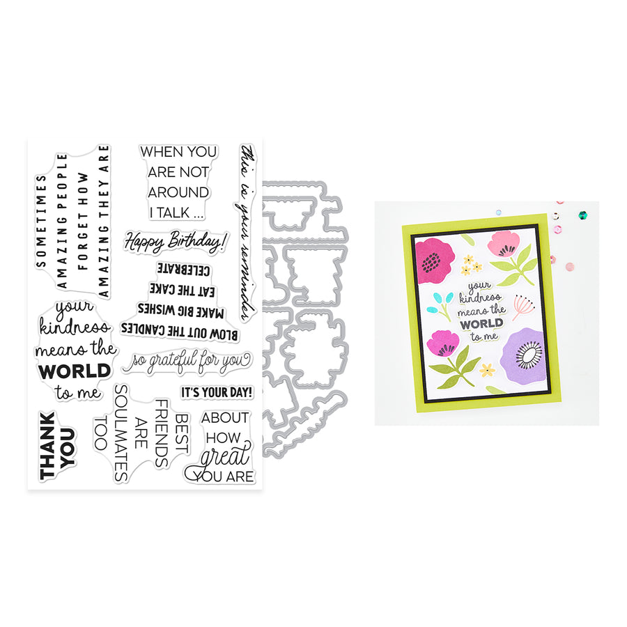 Hero Arts - Say It Inside & Out Stamp & Cut