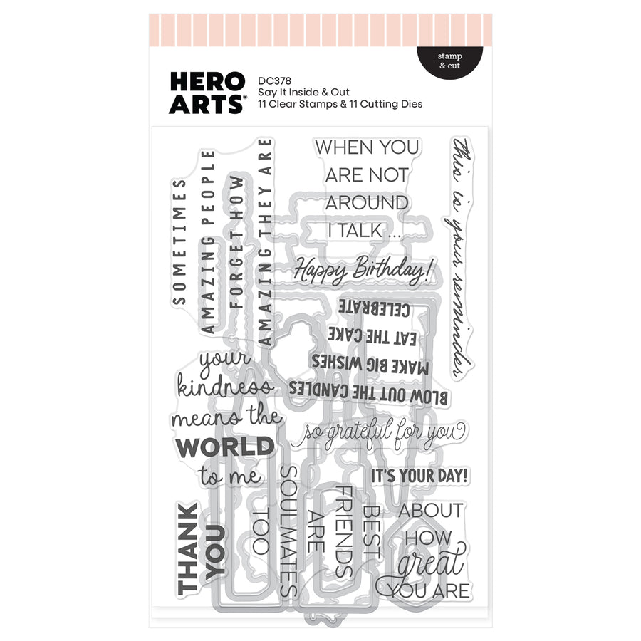 Hero Arts - Say It With Style Stamp & Cut Bundle