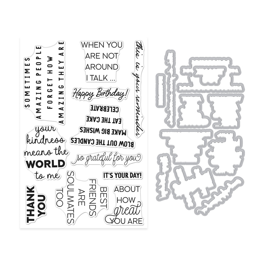 Hero Arts - Say It Inside & Out Stamp & Cut