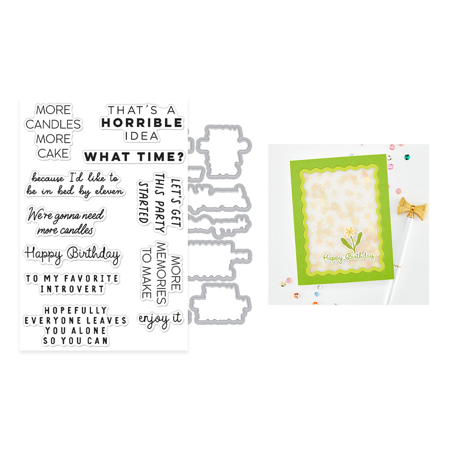 Hero Arts - Birthdays Inside & Out Stamp & Cut