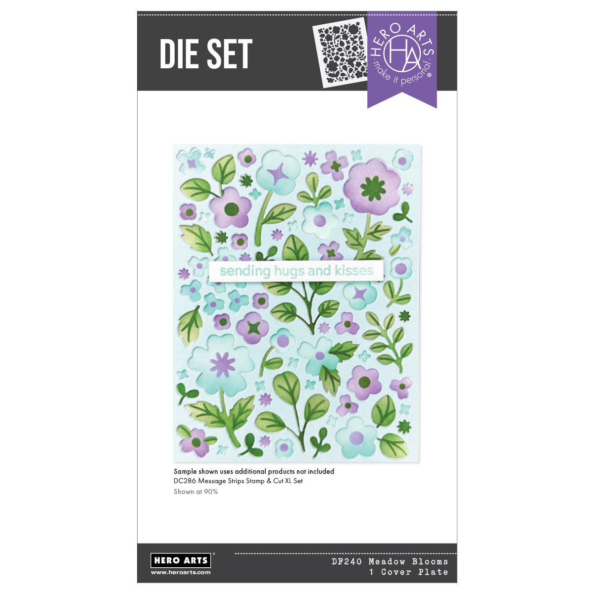 Hero Arts - Meadow Blooms Cover Plate Die