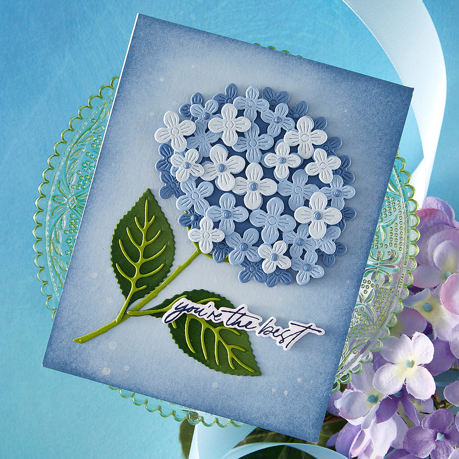 Hero Arts - Layered Hydrangea Etched Dies from the Seaside Blooms Collection